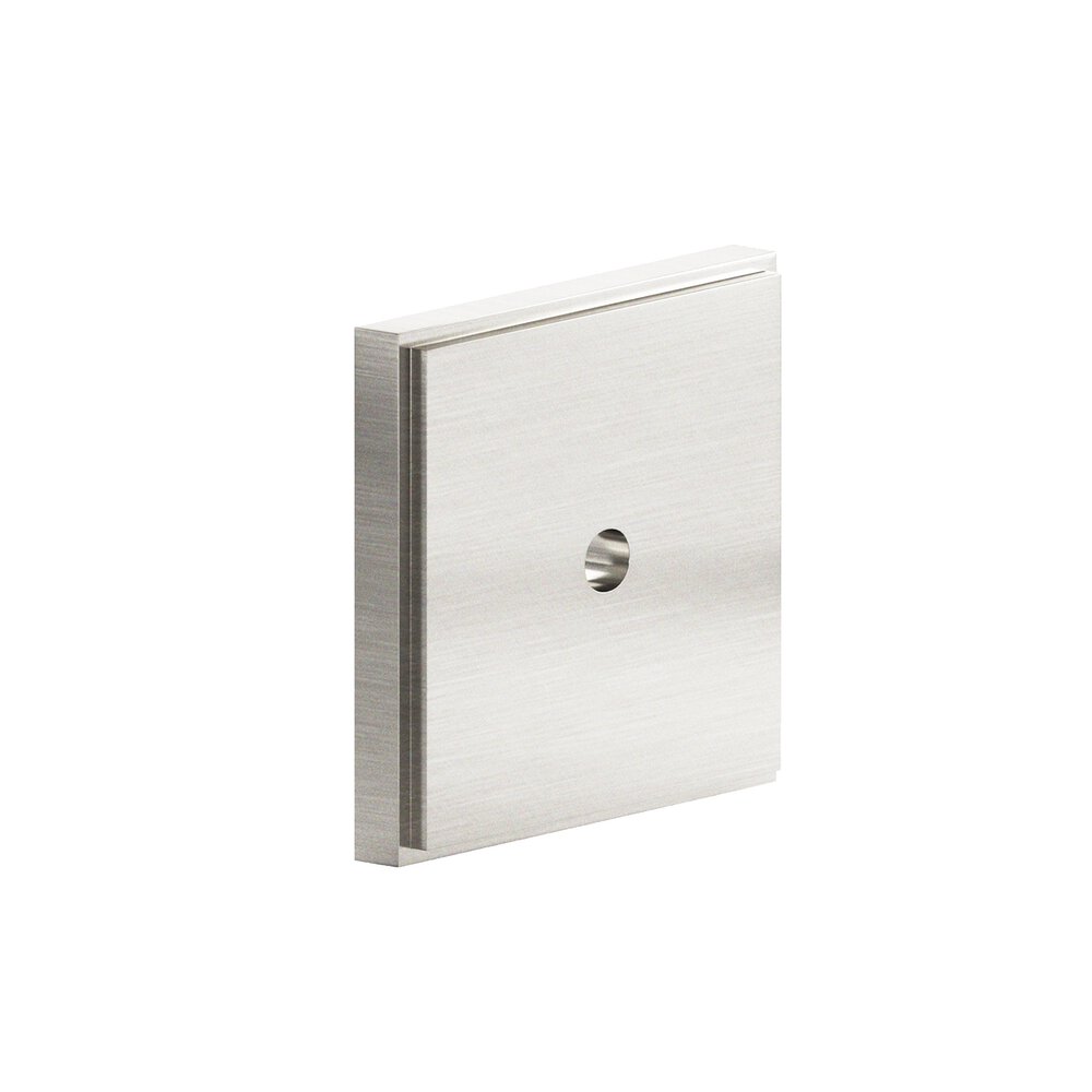 Colonial Bronze 1" Square Stepped Backplate In Satin Nickel