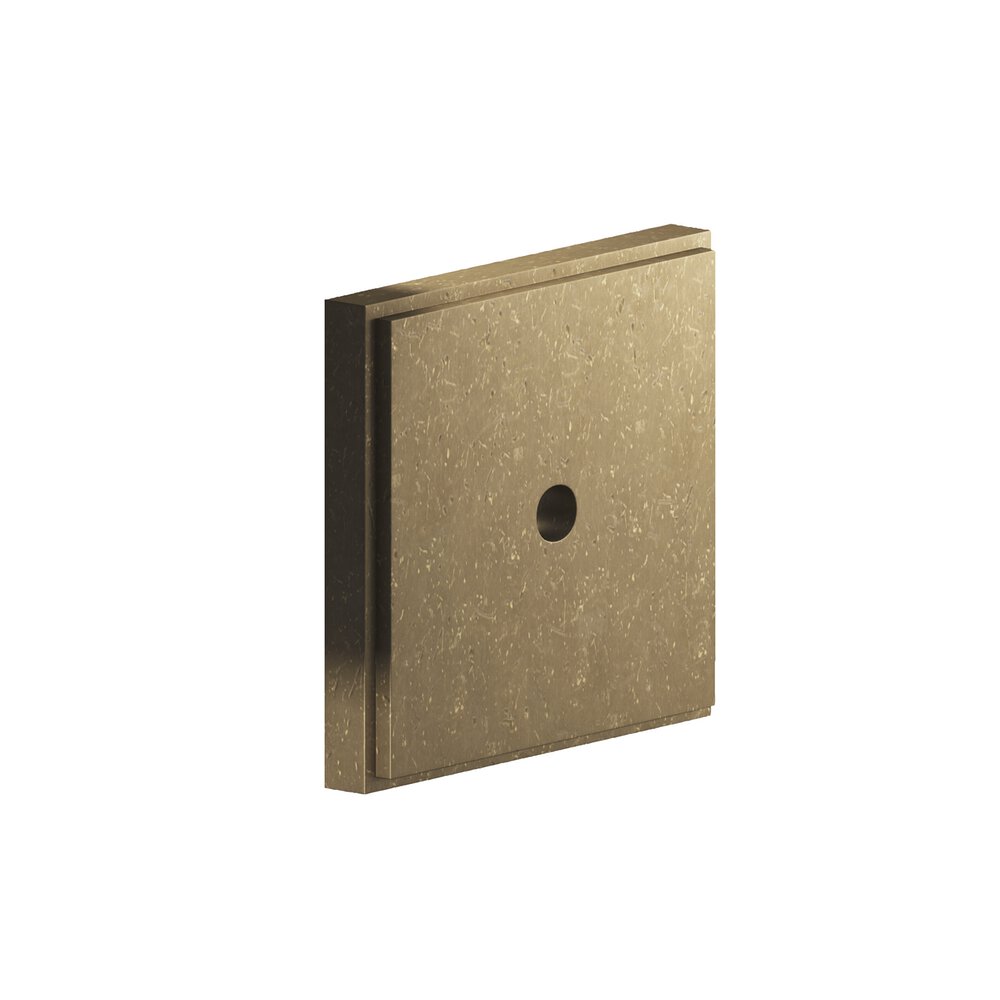 Colonial Bronze 1" Square Stepped Backplate In Distressed Oil Rubbed Bronze