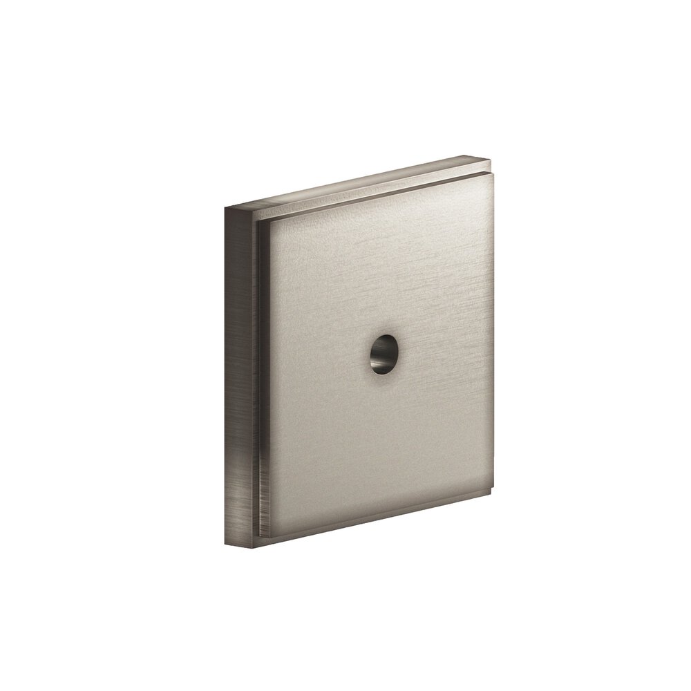 Colonial Bronze 1" Square Stepped Backplate In Matte Pewter