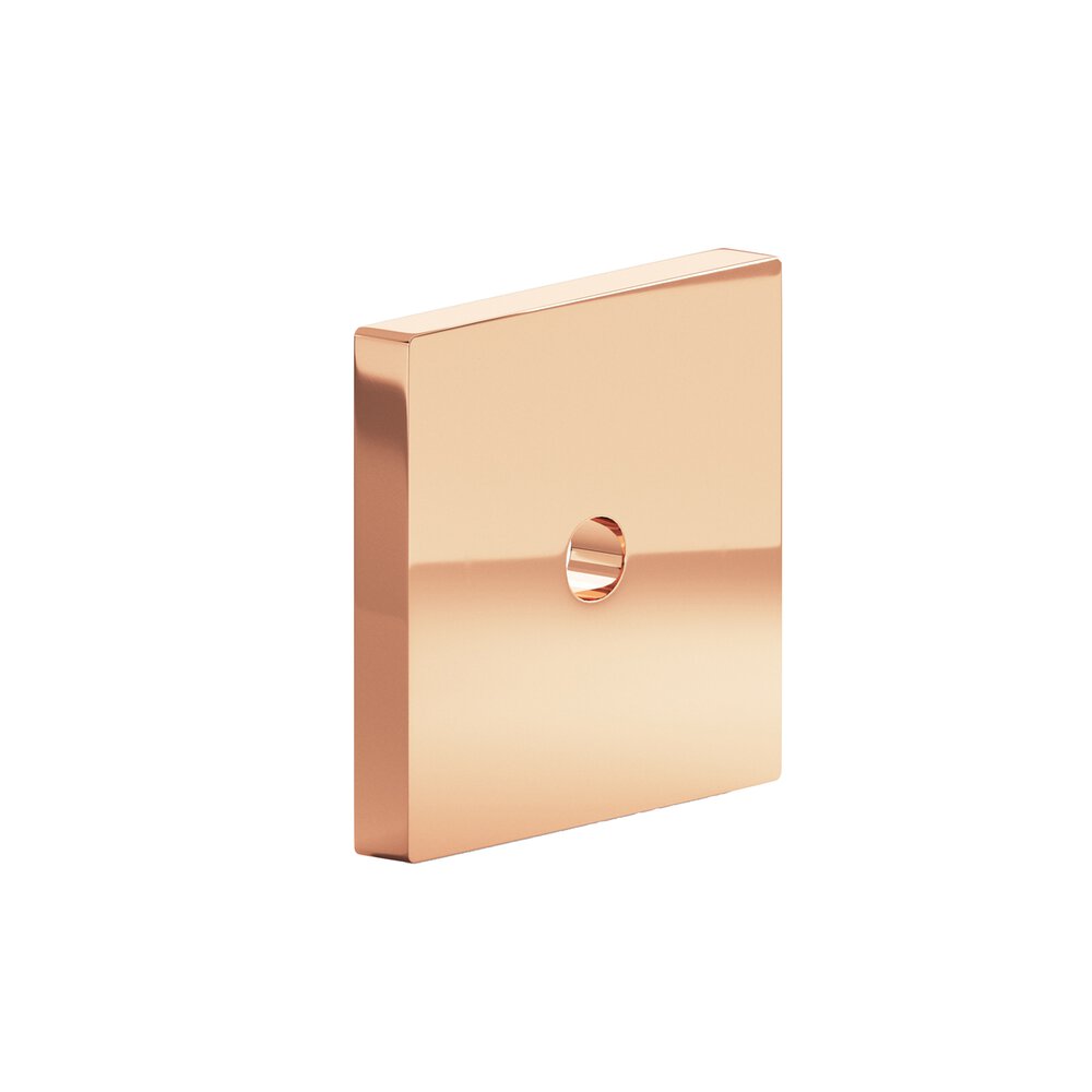 Colonial Bronze 1" Square Backplate In Polished Copper