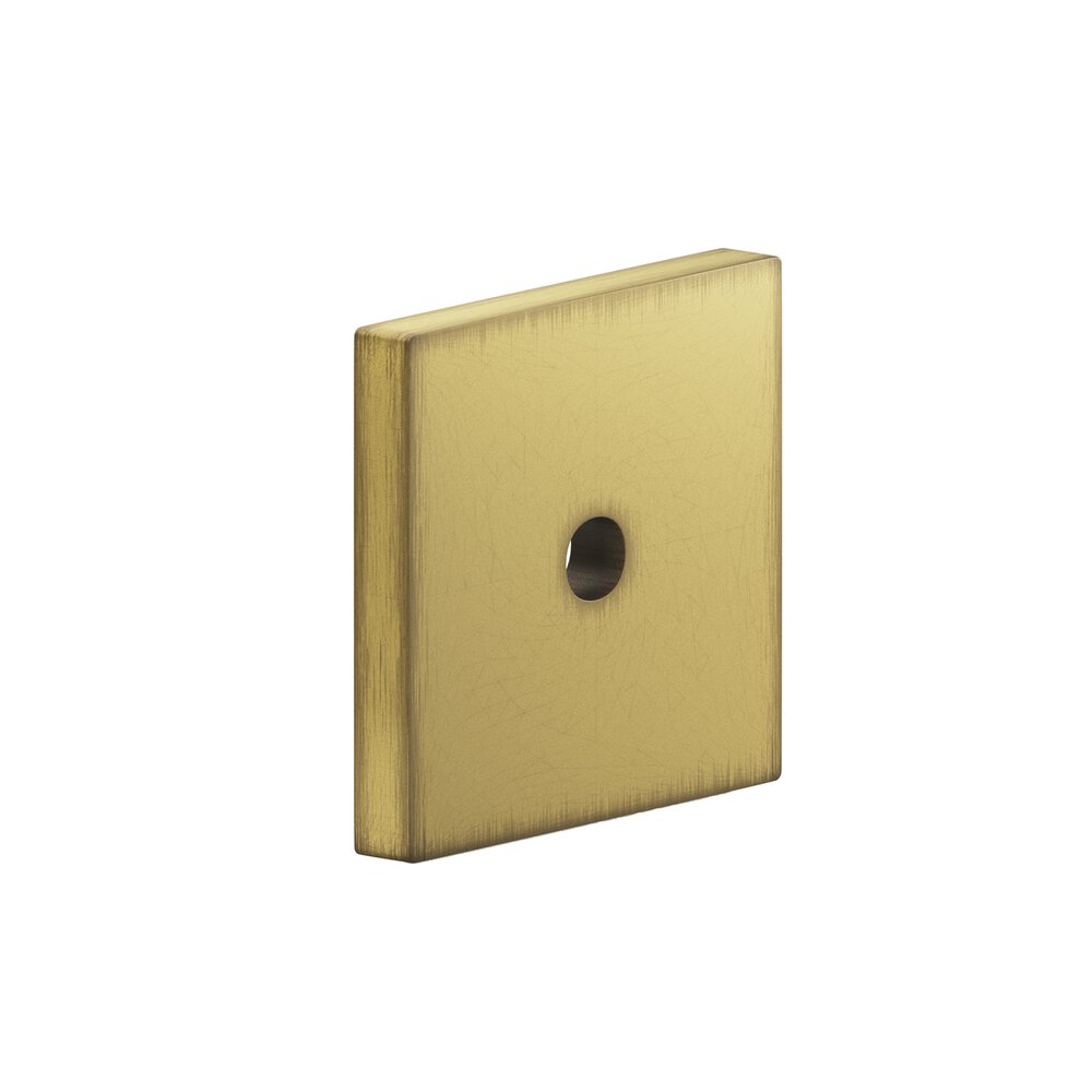 Colonial Bronze 1" Square Backplate In Matte Antique Satin Brass