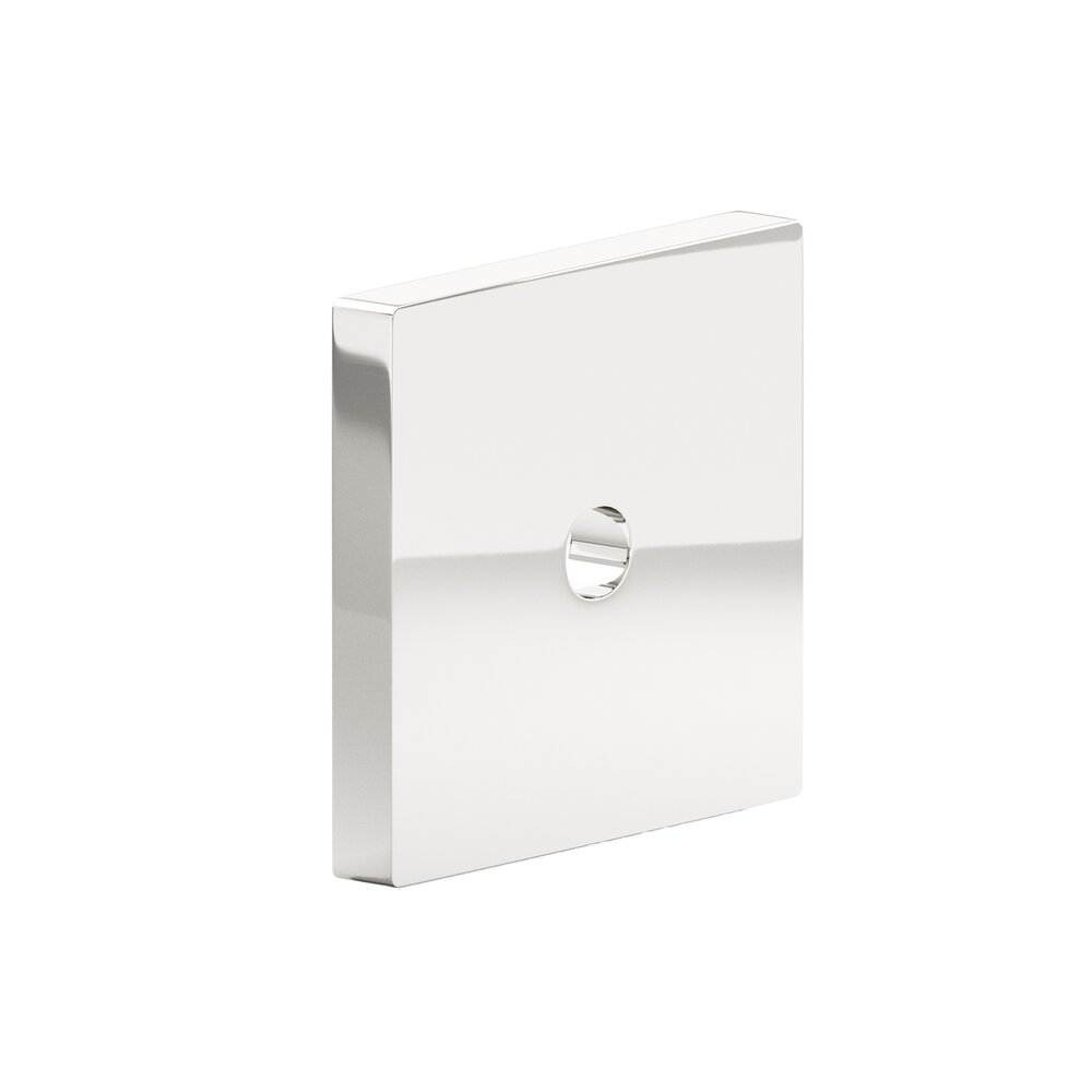 Colonial Bronze 1.25" Square Backplate In Polished Nickel