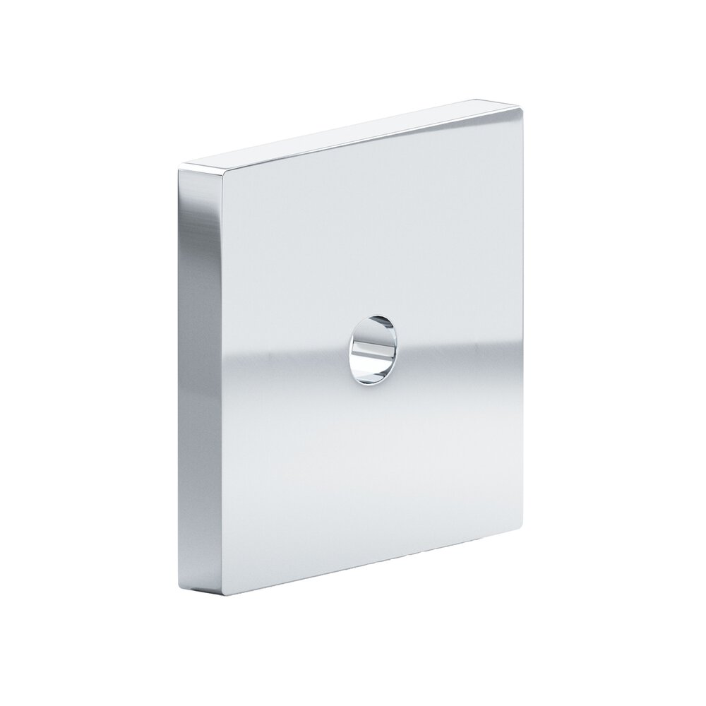 Colonial Bronze 1.5" Square Backplate In Polished Chrome
