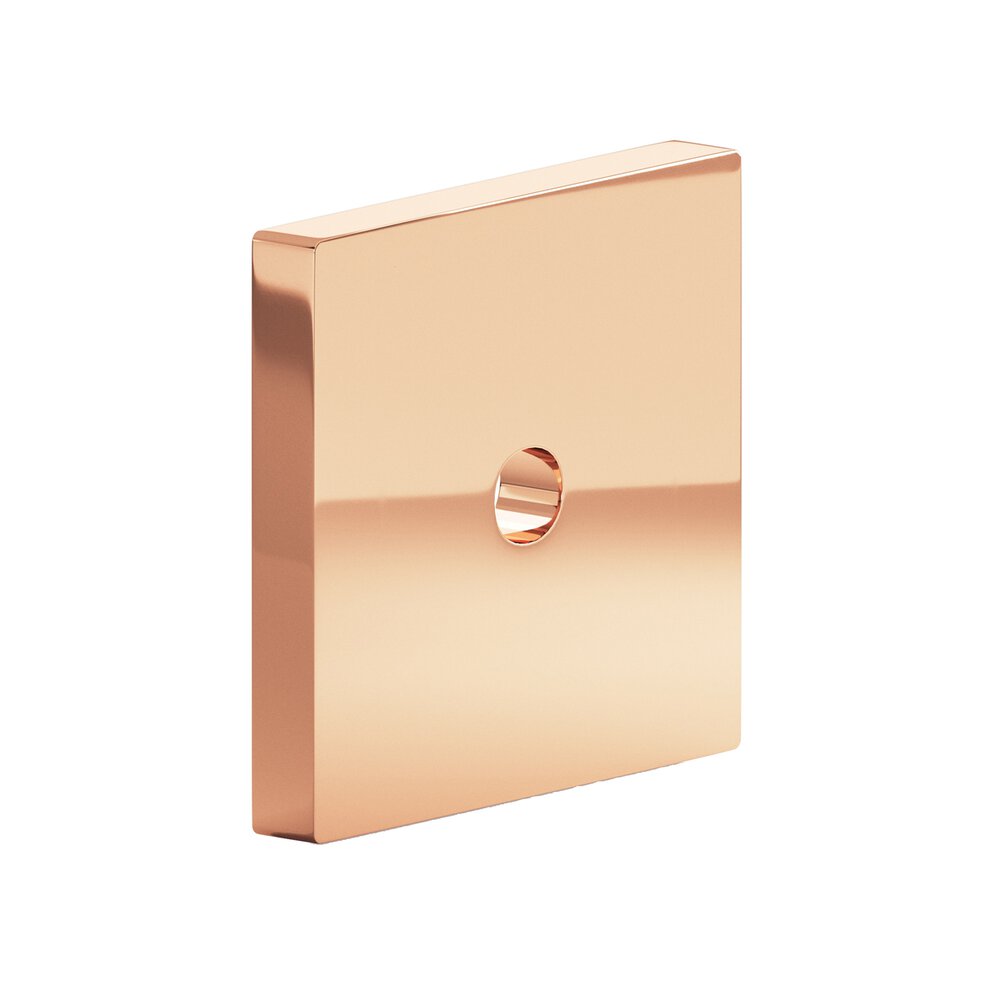 Colonial Bronze 1.5" Square Backplate In Polished Copper