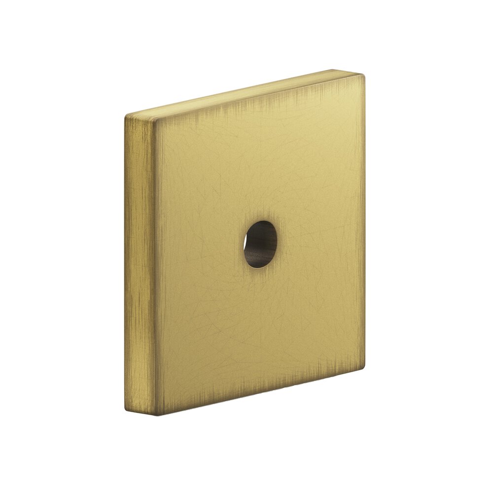Colonial Bronze 1.5" Square Backplate In Matte Antique Satin Brass