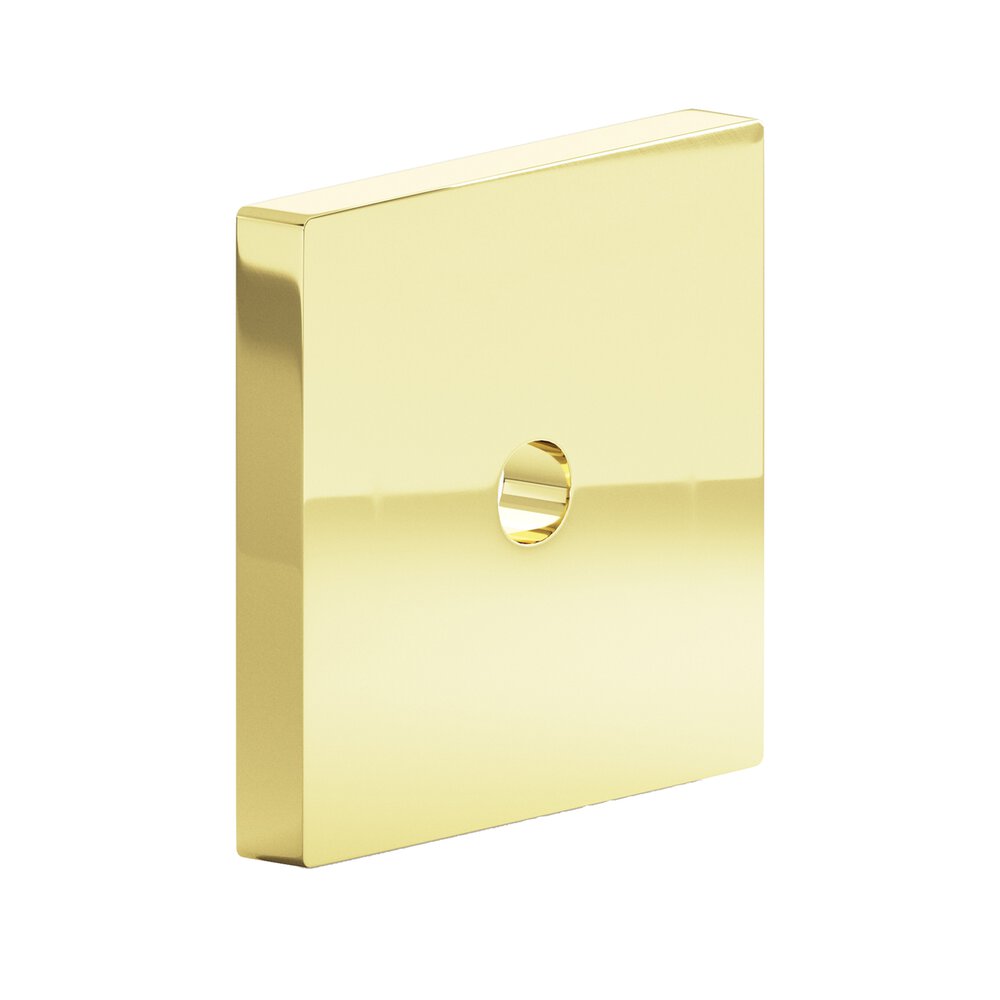 Colonial Bronze 1.75" Square Backplate In Polished Brass