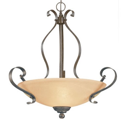 Craftmade 22" Pendant Light in Brownstone with Faux Alabaster Glass