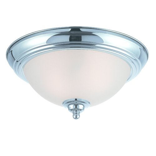 Craftmade 13" Flush Mount Light in Chrome with Painted Glass