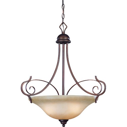 Craftmade 18" Pendant Light in Augustine with Etched; Painted Glass