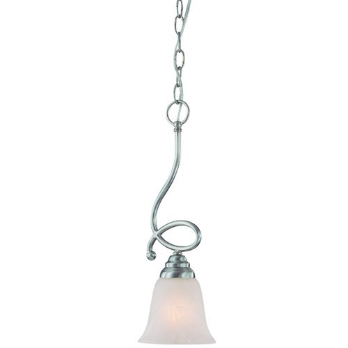 Craftmade 6" Pendant Light in Satin Nickel with Faux Alabaster Glass
