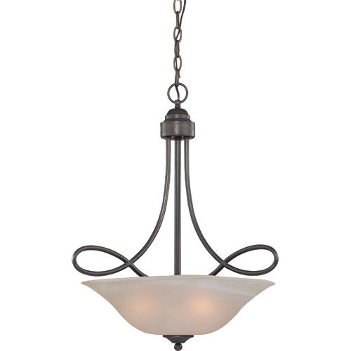 Craftmade 21" Pendant Light in Old Bronze with Faux Alabaster Glass