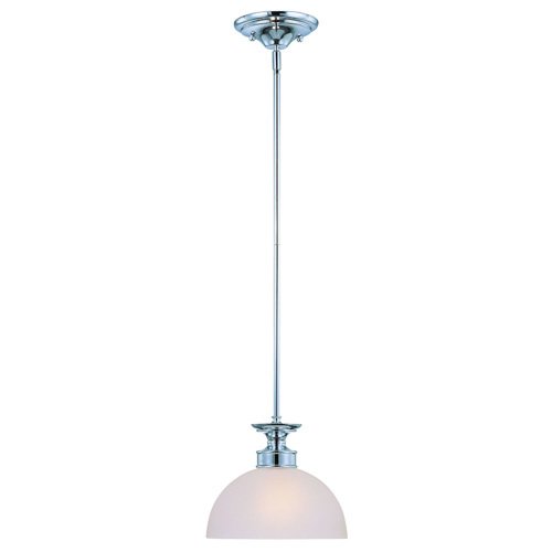 Craftmade 10" Pendant Light in Chrome with Painted Etched Glass
