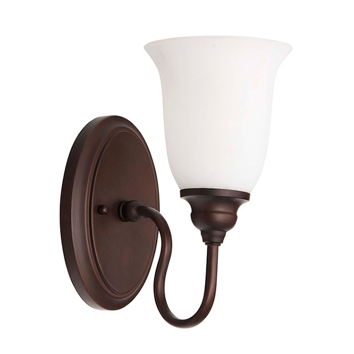 Craftmade 1 Light Wall Sconce in Oiled Bronze with Frosted Glass