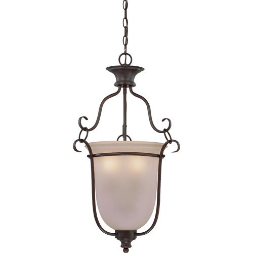 Craftmade 17" Foyer Pendant Light in Old Bronze with Pressured Glass