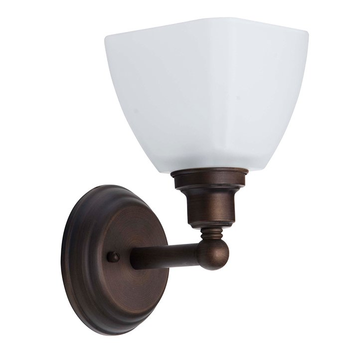 Craftmade 1 Light Wall Sconce in Bronze with Frosted Glass