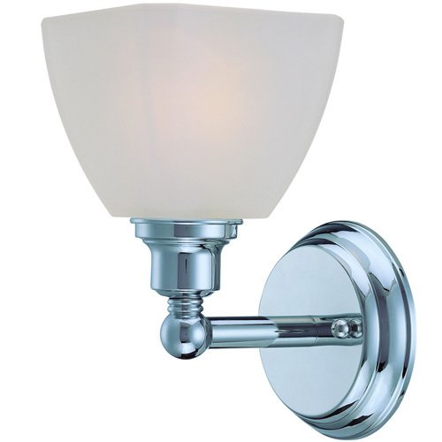 Craftmade Single Wall Sconce in Chrome with Square Glass