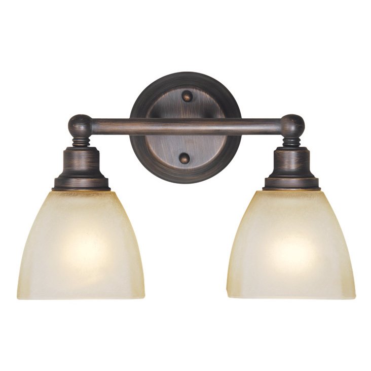 Craftmade 2 Light Vanity in Bronze with Frosted Glass