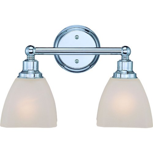 Craftmade Double Bath Light in Chrome with Square Glass