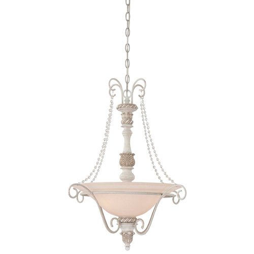 Craftmade 24 1/2" Pendant Light in Antique Linen with Painted Glass