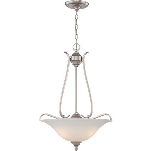 Craftmade 17 1/4" Pendant Light in Brushed Nickel with Frost White Glass