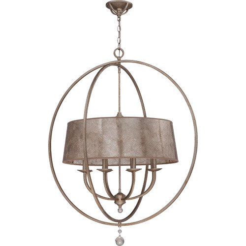 Craftmade 8 Light Chandelier in Athenian Obol and Mica Shade