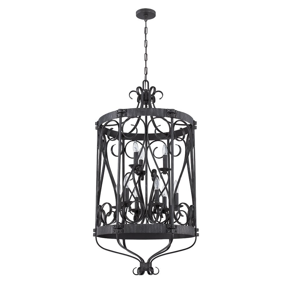 Craftmade 9 Light Foyer Chandelier in Charcoal