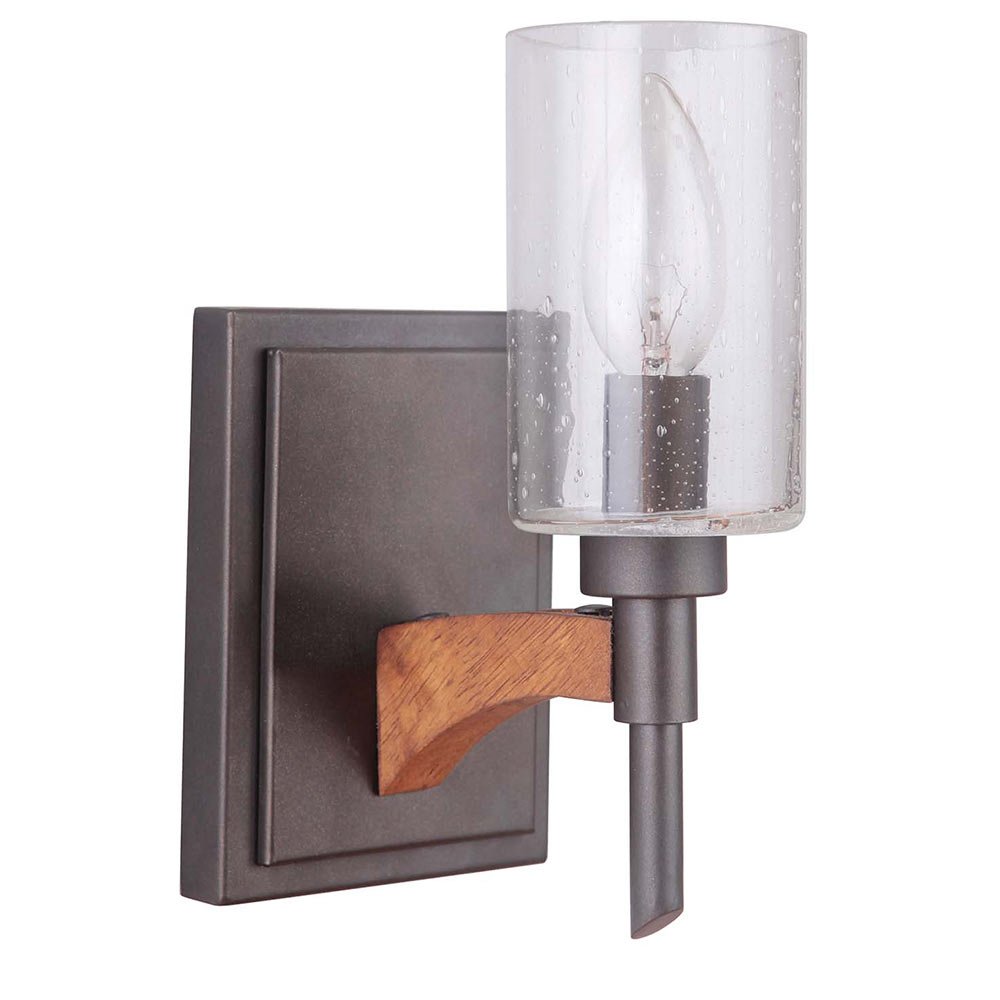 Craftmade 1 Light Wall Sconce in Espresso/Whiskey Barrel