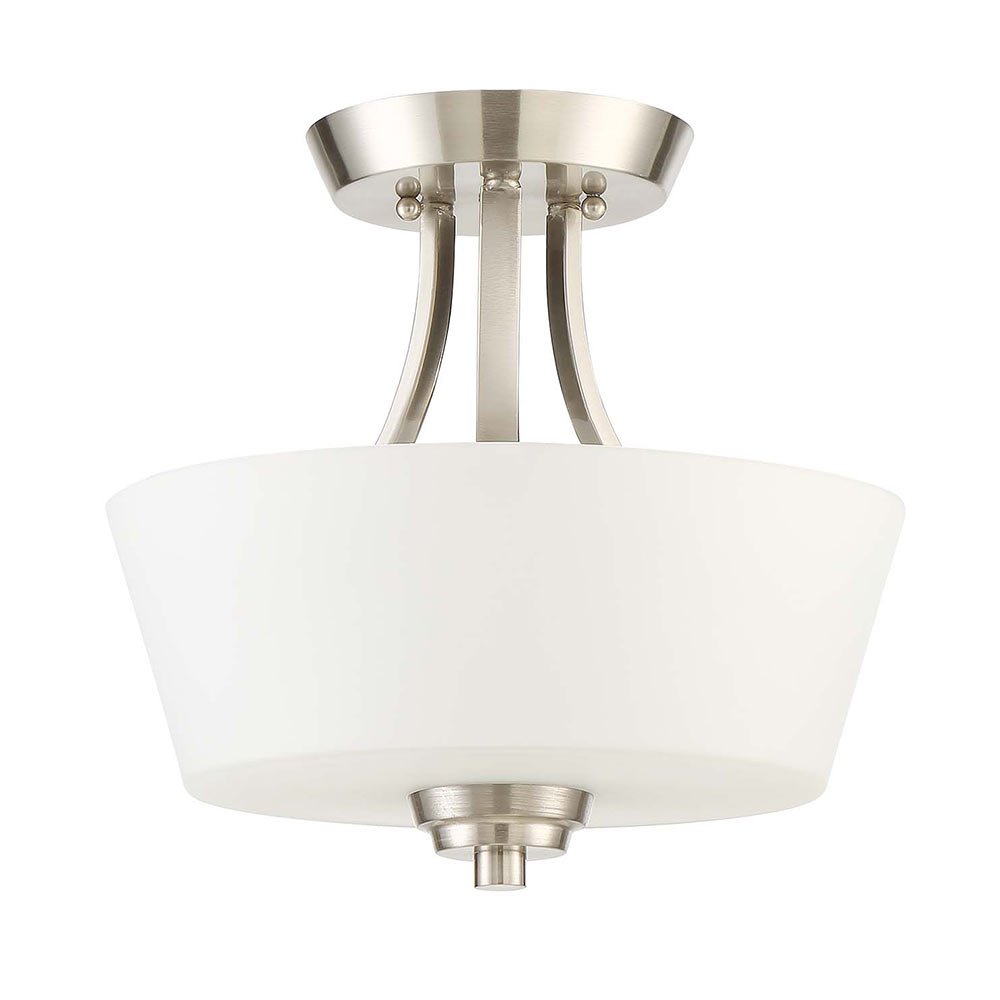 Craftmade 2 Light Convertible Semi Flush in Brushed Polished Nickel