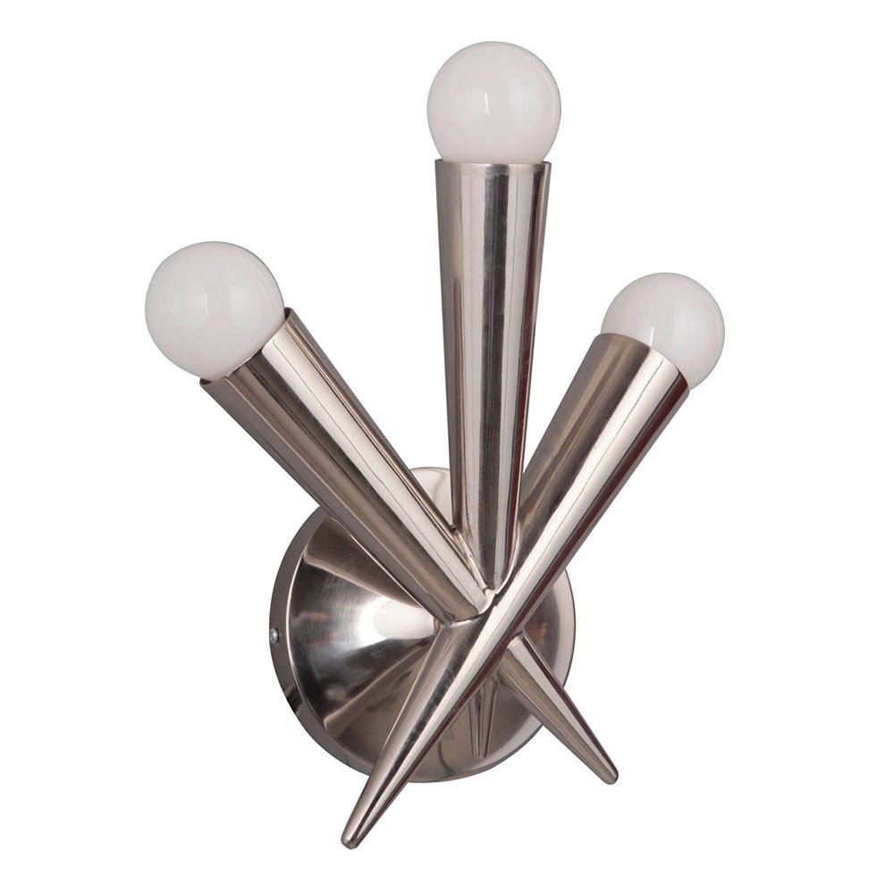 Craftmade 3 Light Wall Sconce in Polished Nickel