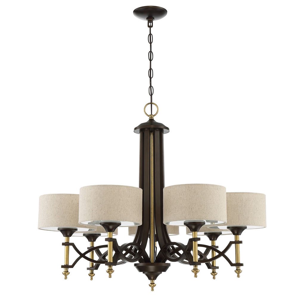Craftmade 7 Light Chandelier in Antique Gold and Bronze