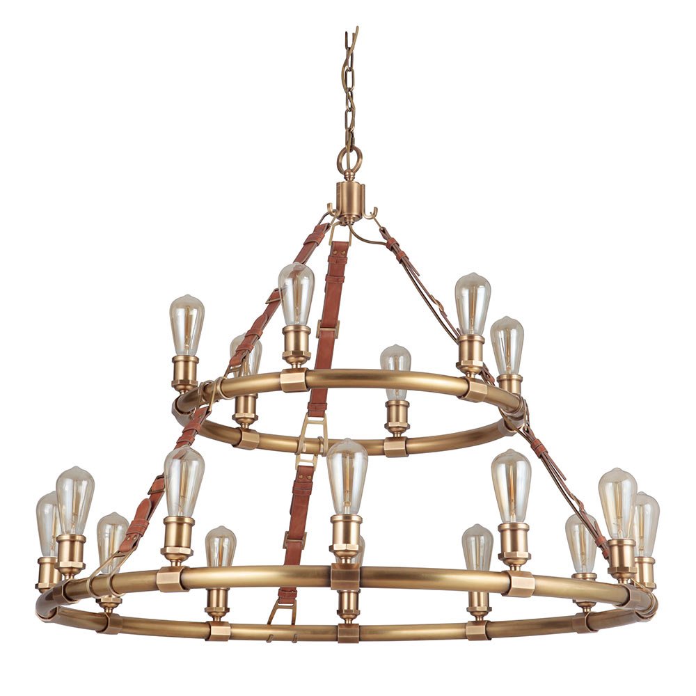 Craftmade 18 Light Chandelier in Vintage Brass
