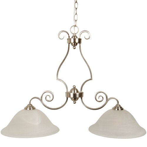 Craftmade 36" Pendant Light in Brushed Nickel with Alabaster Glass