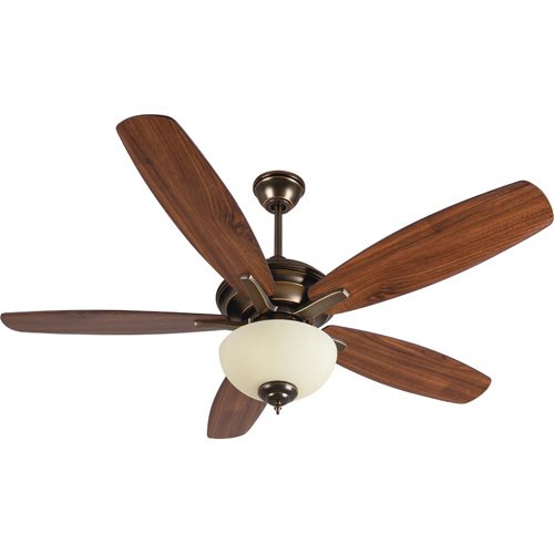 Craftmade 52" Ceiling Fan in Legacy Brass with Custom Blades and Optional Light Kit
