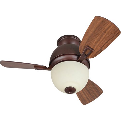 Craftmade 30" Ceiling Fan in Oiled Bronze Gilded with Custom Blades and Optional Light Kit