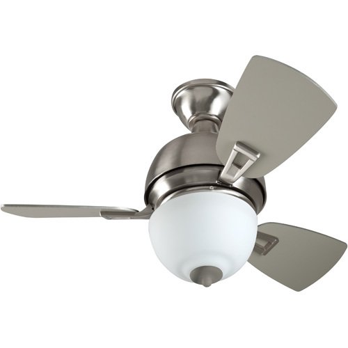 Craftmade 30" Ceiling Fan in Stainless Steel with Custom Blades and Optional Light Kit