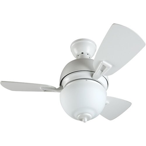 Craftmade 30" Ceiling Fan in White with Custom Blades and Optional Light Kit
