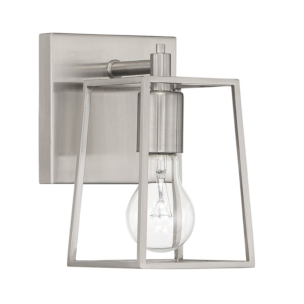 Craftmade 1 Light Wall Sconce In Brushed Polished Nickel