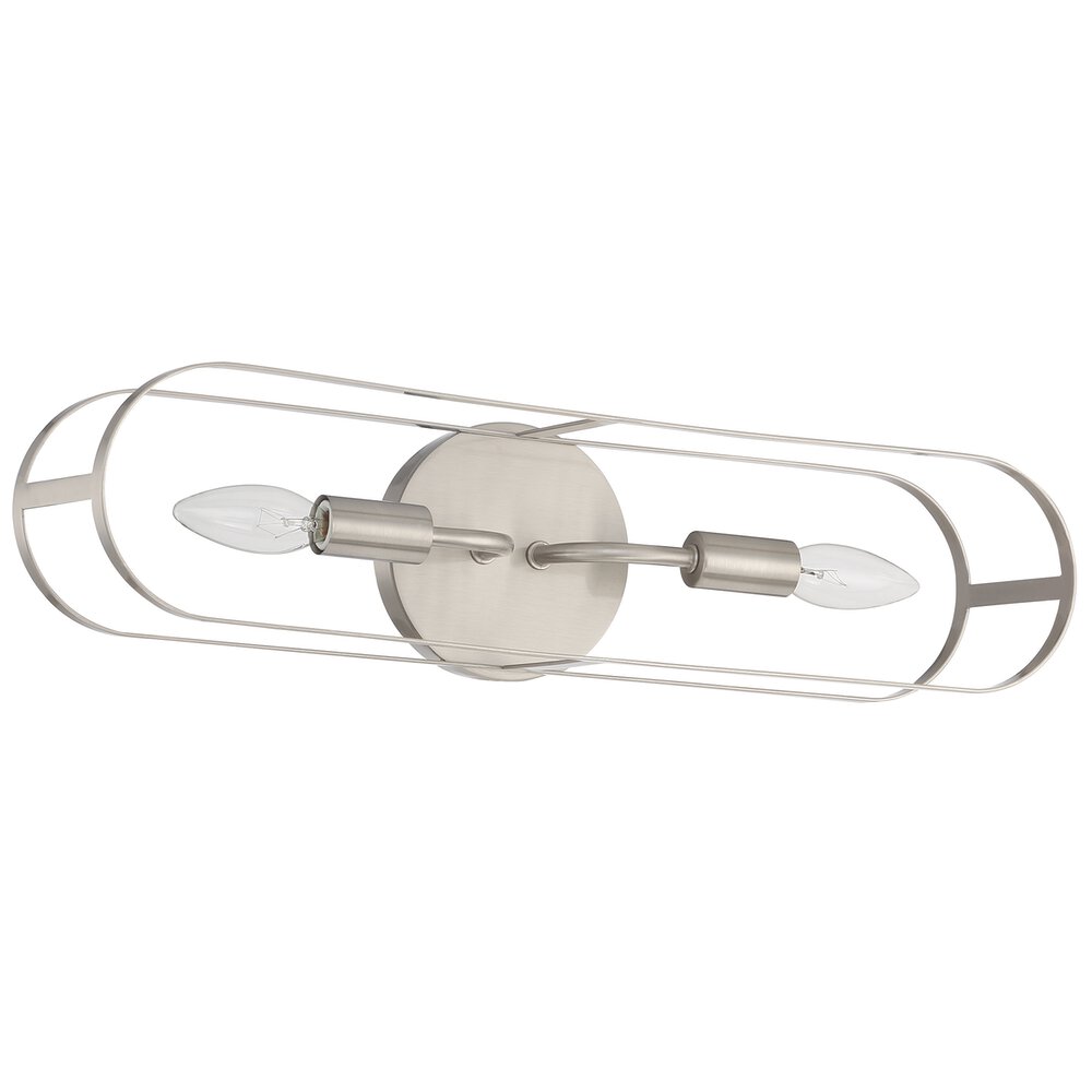 Craftmade 2 Light Linear Sconce In Brushed Polished Nickel