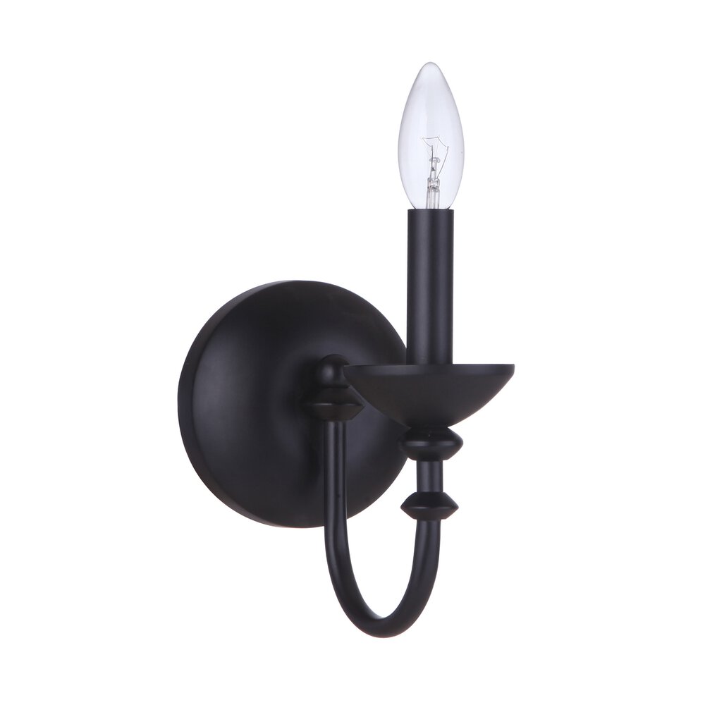 Craftmade 1 Light Wall Sconce In Flat Black