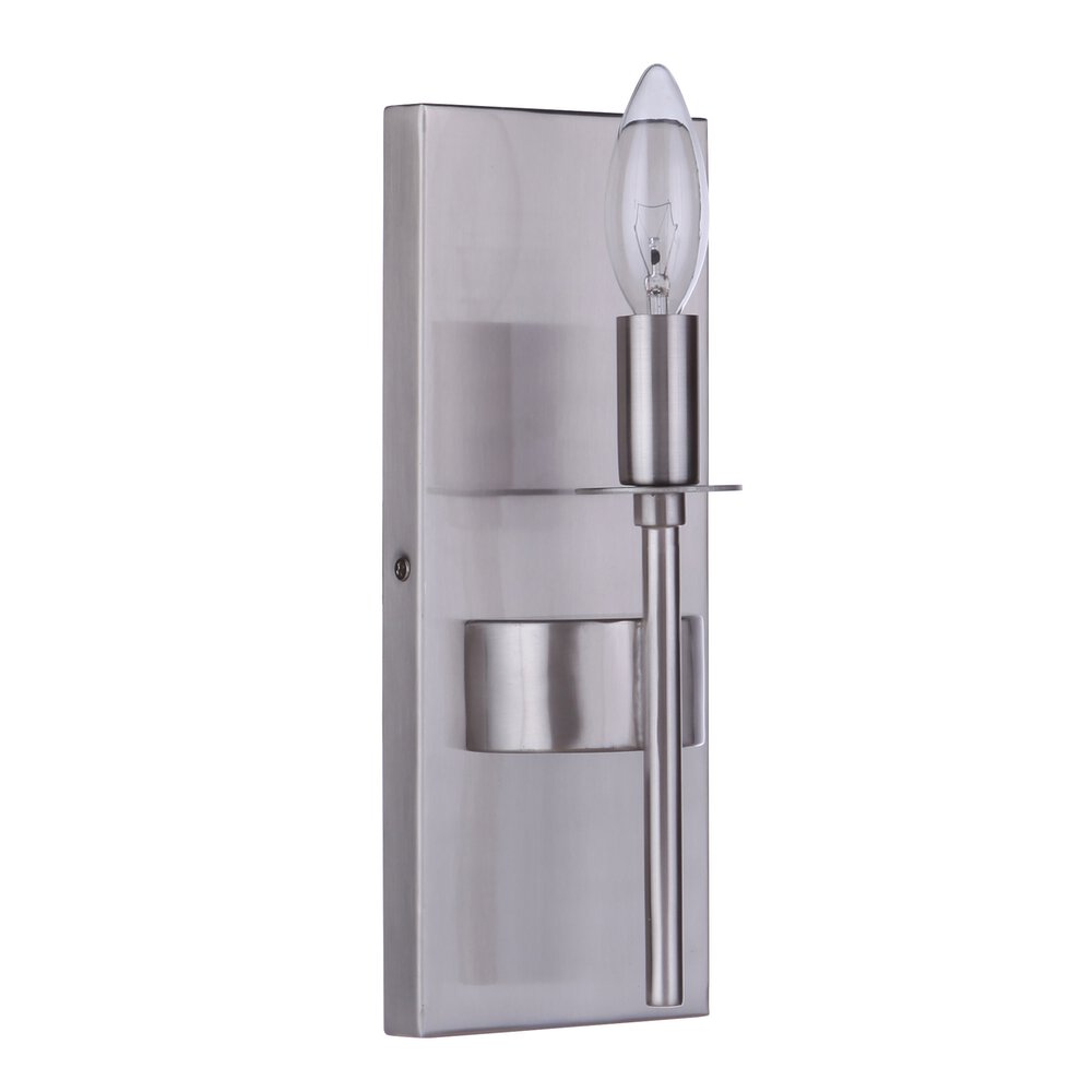 Craftmade 1 Light Wall Sconce In Brushed Polished Nickel