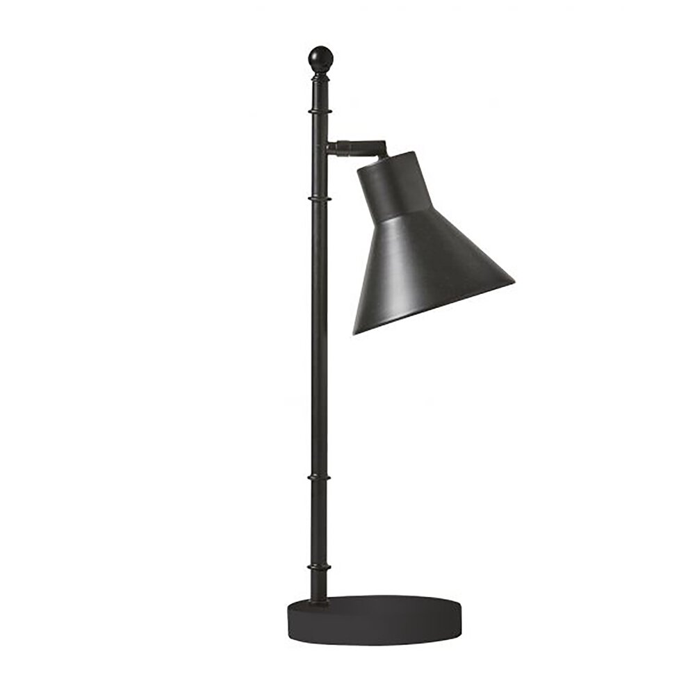 Craftmade Table Lamp In Flat Black And Black Metal Fixture