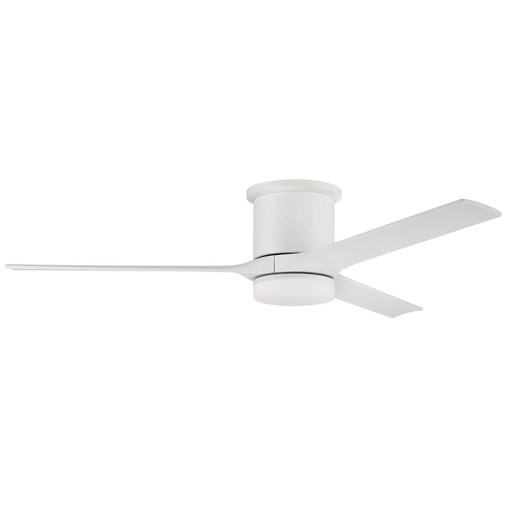 Craftmade 60" Ceiling Fan With Blades And Light Kit In White And Frost White Glass
