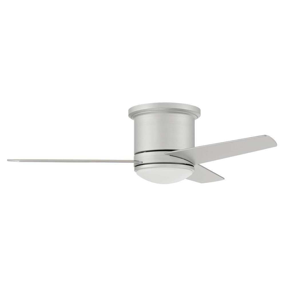 Craftmade 44" Ceiling Fan With Blades And Light Kit In Painted Nickel And Frost White Acrylic Fixture