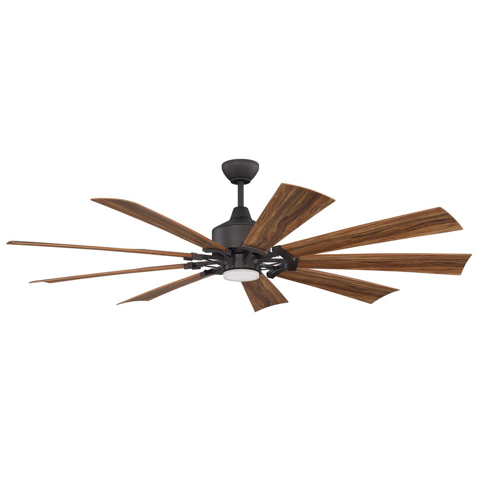 Craftmade 70" Fan In Espresso And Frost White Acrylic Fixture