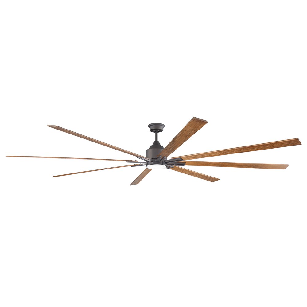 Craftmade 100" Ceiling Fan With Blades And Light Kit In Espresso And Frost White Acrylic Fixture