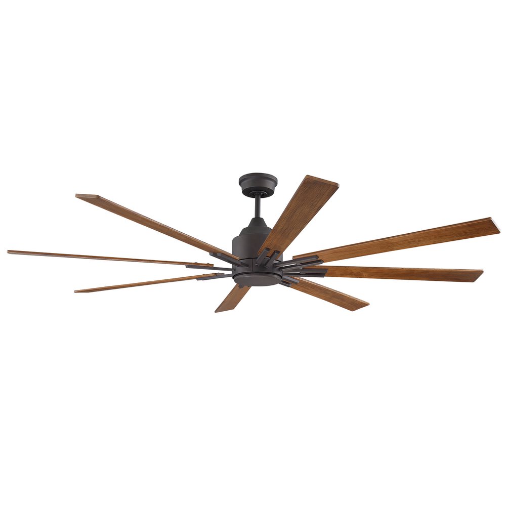 Craftmade 70" Ceiling Fan With Blades And Light Kit In Espresso And Frost White Acrylic Fixture