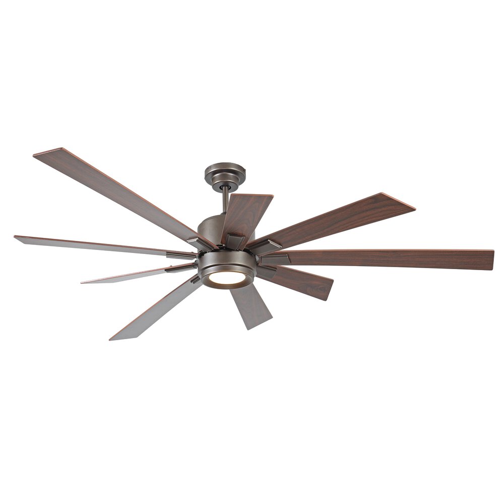 Craftmade 72" Fan with LED Light in Espresso with Walnut Blades