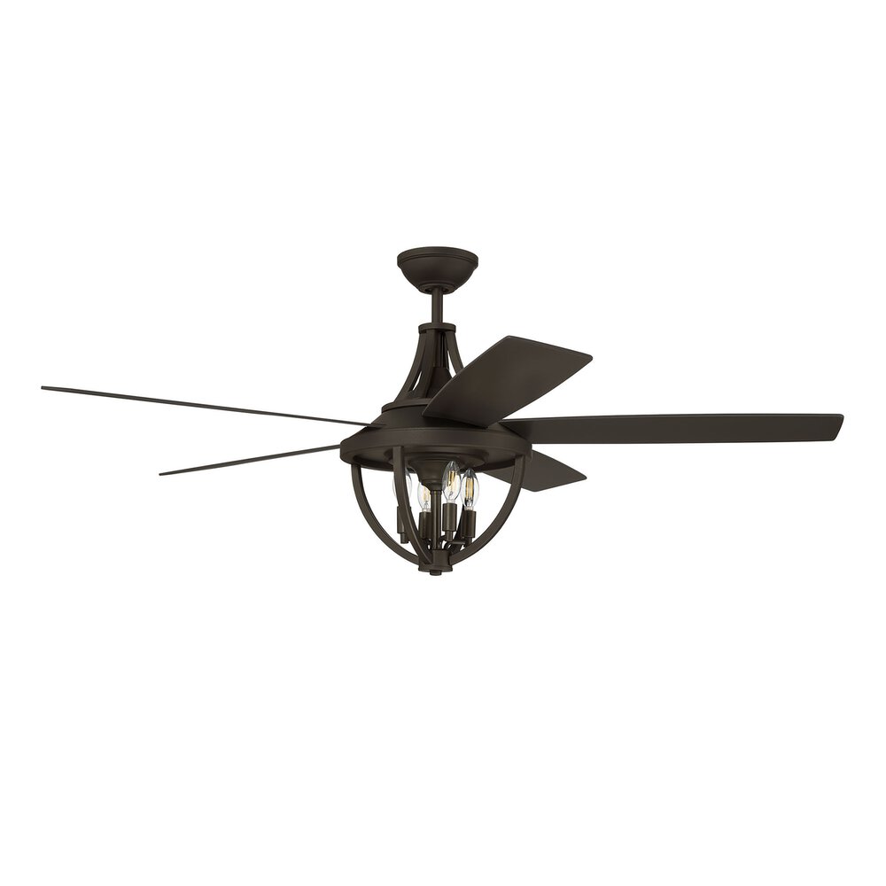 Craftmade 56" Ceiling Fan With Blades And Light Kit In Espresso