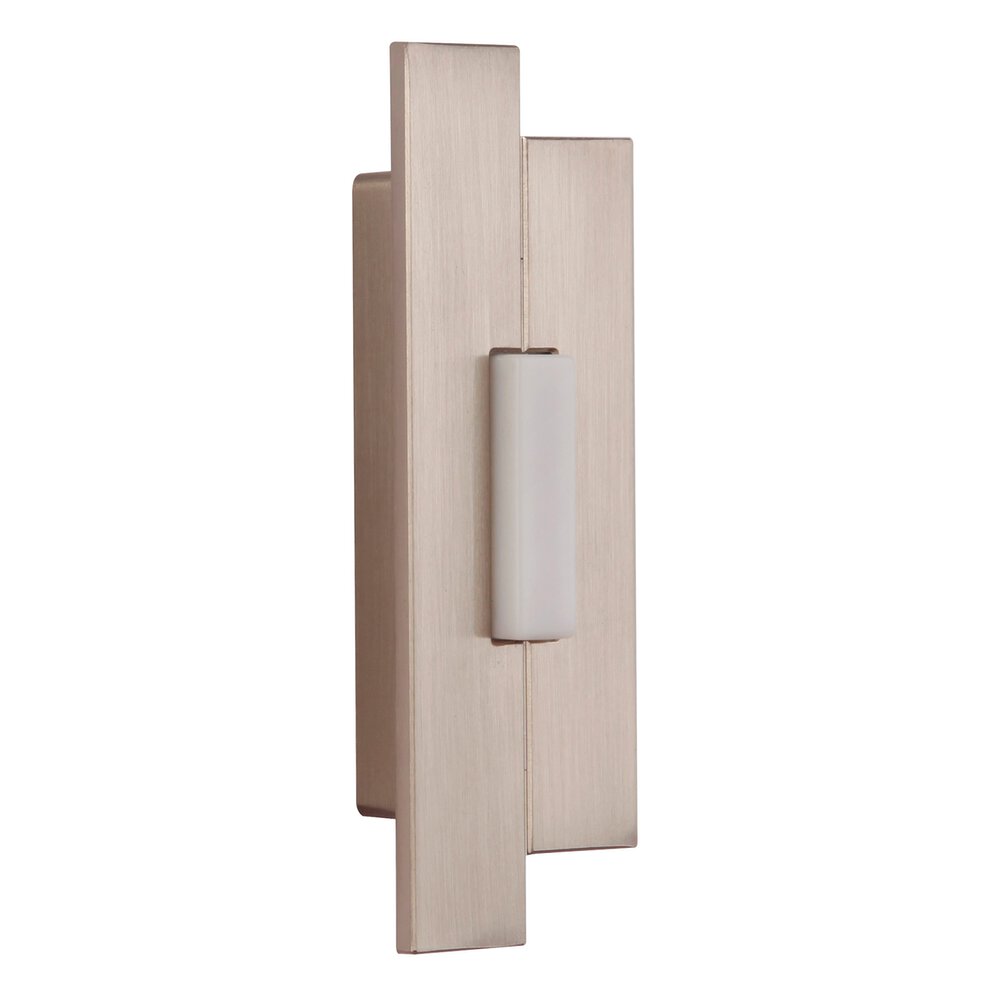 Craftmade Asymmetrical Surface Mount Lighted Push Button Door Bell In Brushed Polished Nickel