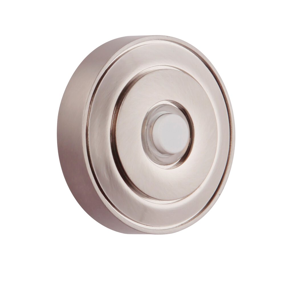 Craftmade Surface Mount Lighted Push Button Door Bell With Round Led Halo Light In Brushed Polished Nickel